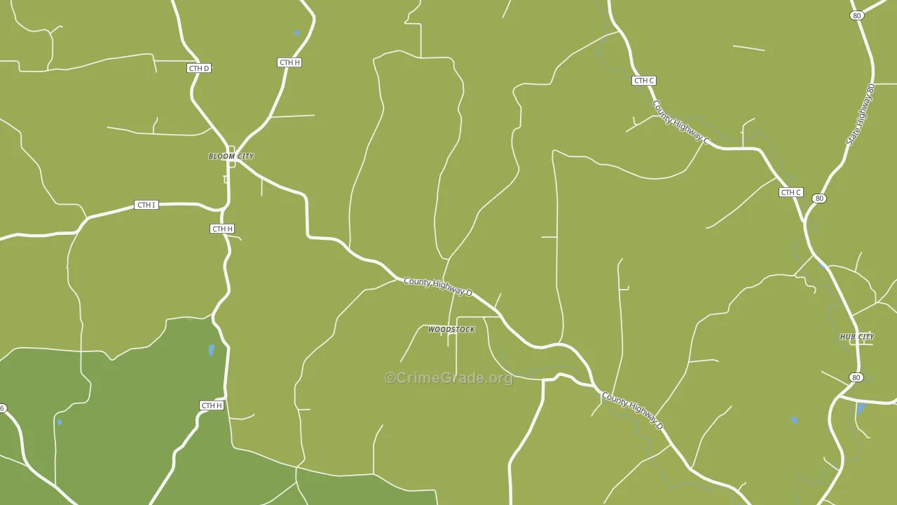 Woodstock, WI Map of Theft Rates