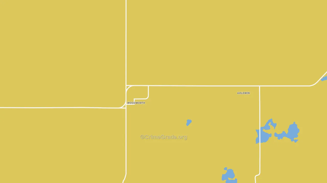 Woodworth, ND Map of Theft Rates