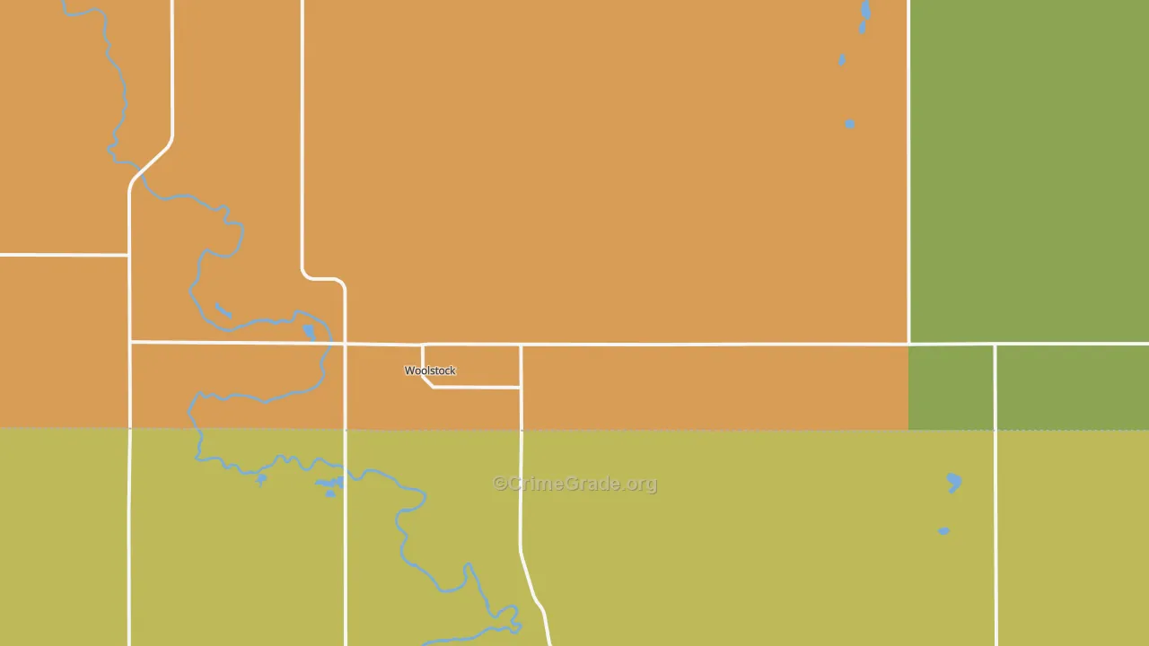 Woolstock, IA Map of Theft Rates