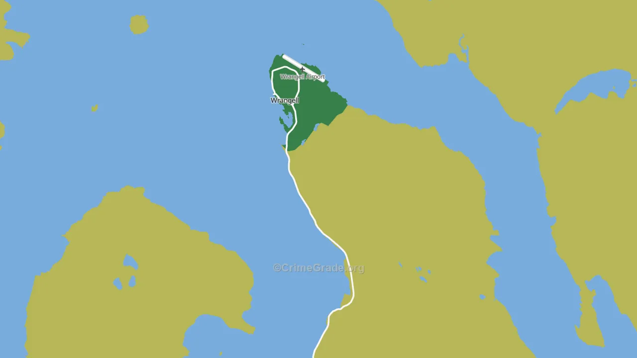 Wrangell, AK Map of Theft Rates