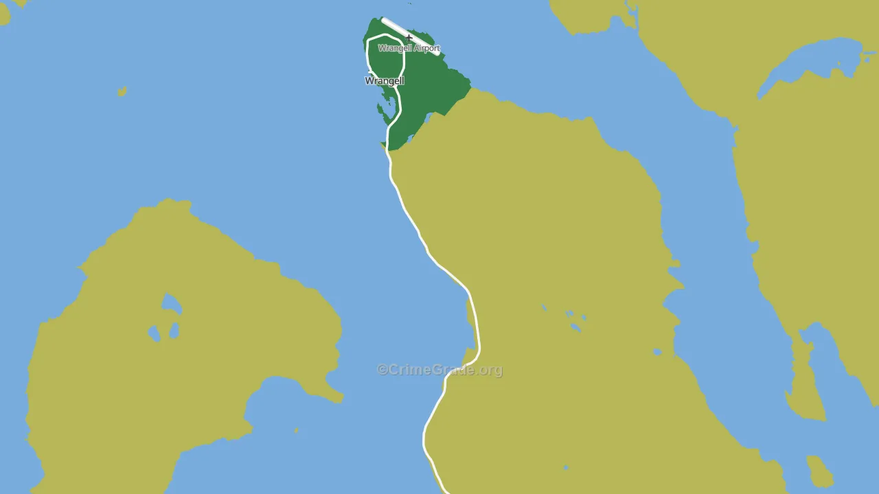 Wrangell City and Borough, AK Map of Theft Rates