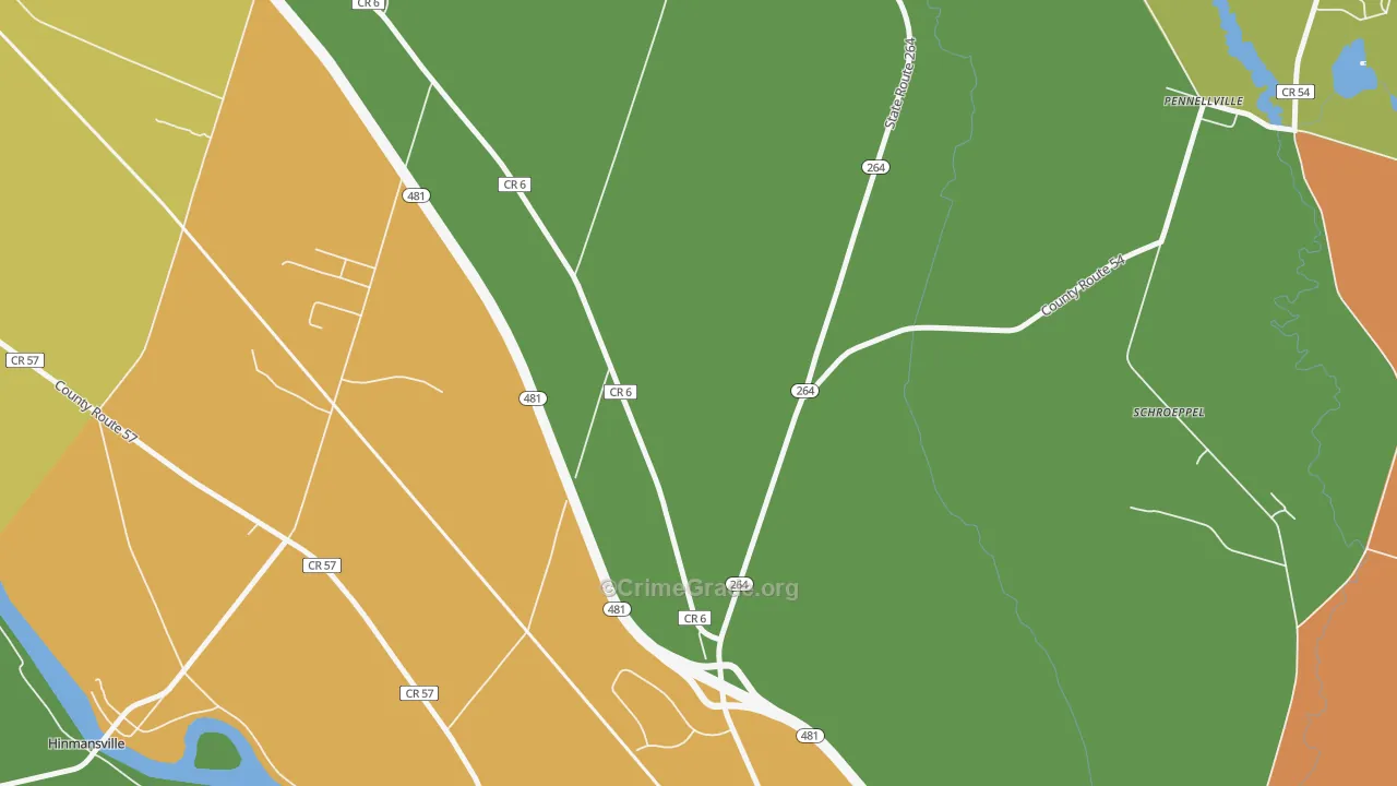 Wrights Corners, NY Map of Theft Rates