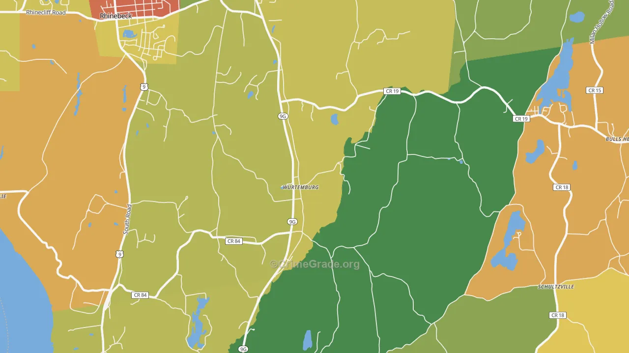 Wurtemburg, NY Map of Theft Rates