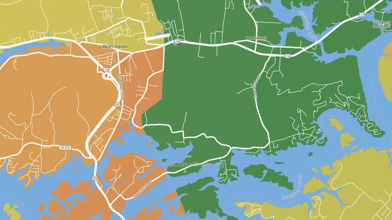 Wyatt Village, TN Map of Theft Rates