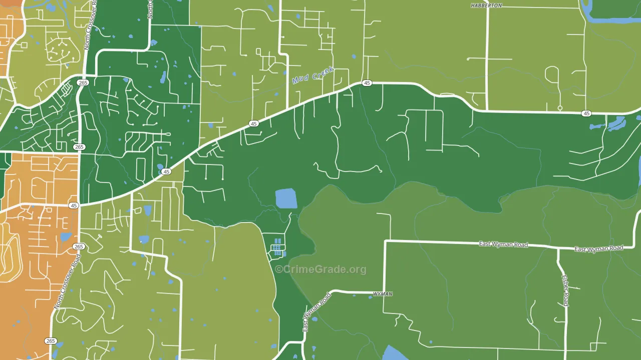 Wyman, AR Map of Theft Rates