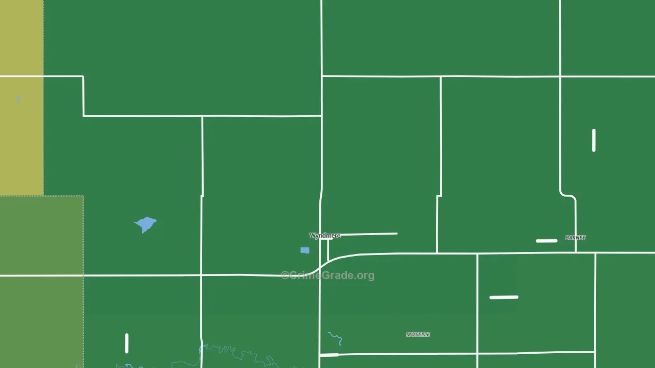 Wyndmere, ND Map of Theft Rates
