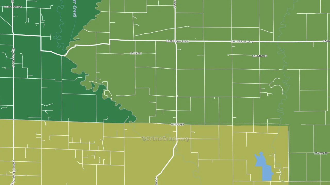 Wynoose, IL Map of Theft Rates