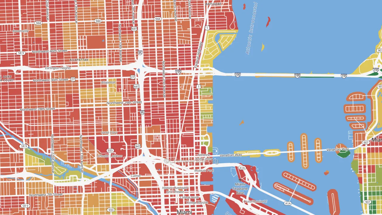Wynwood, Miami, FL Map of Theft Rates