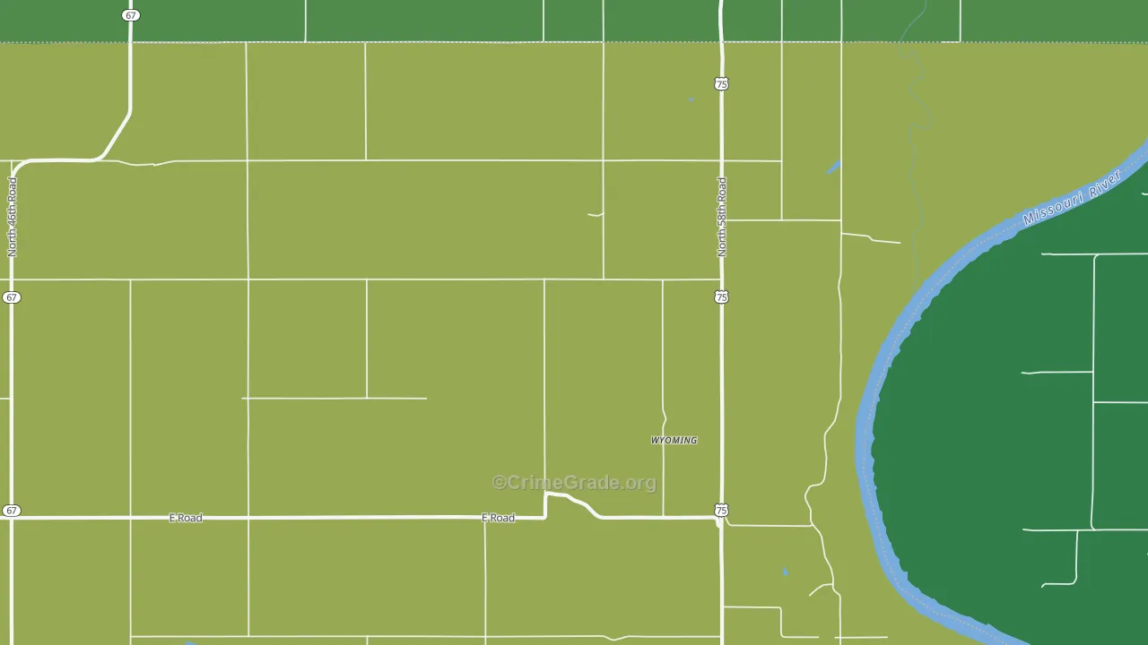 Wyoming, NE Map of Theft Rates