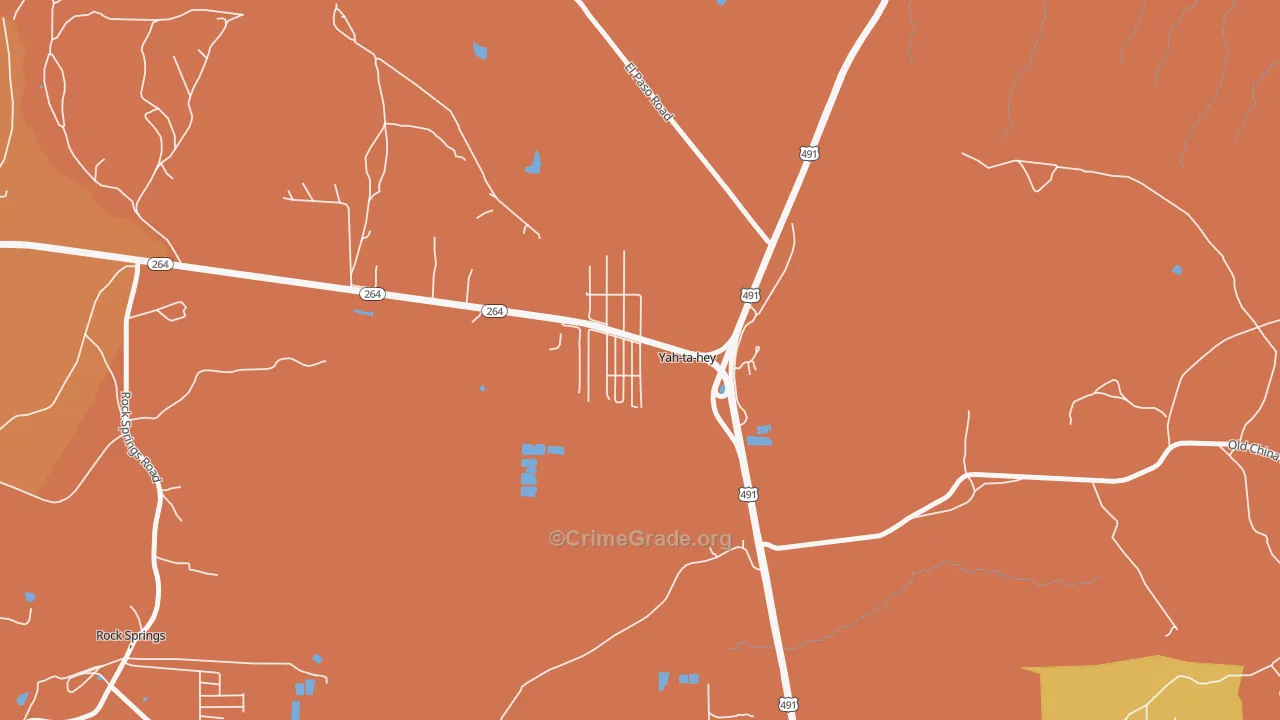 Yah-ta-hey, NM Map of Theft Rates