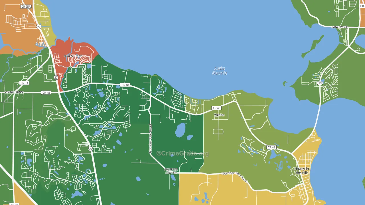 Yalaha, FL Map of Theft Rates