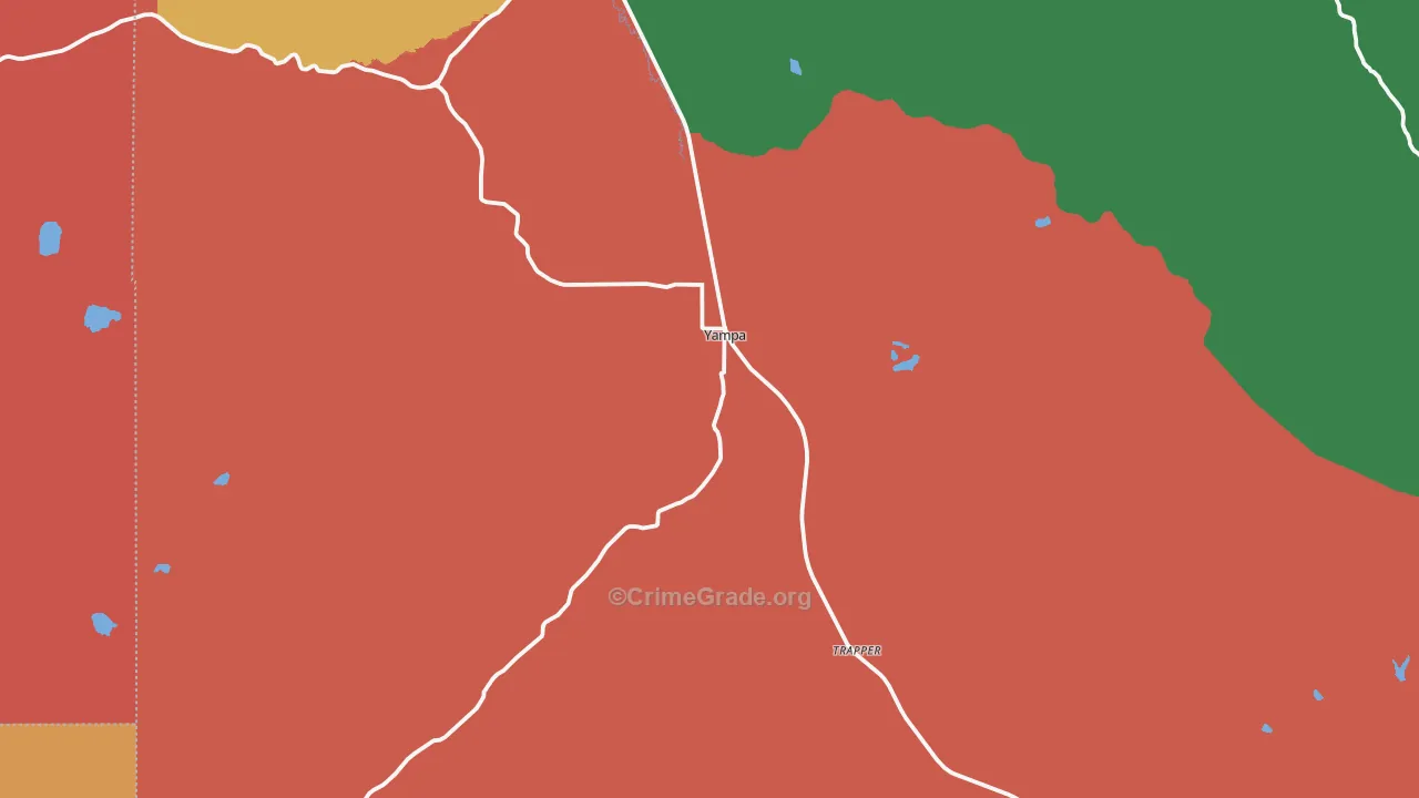 Yampa, CO Map of Theft Rates