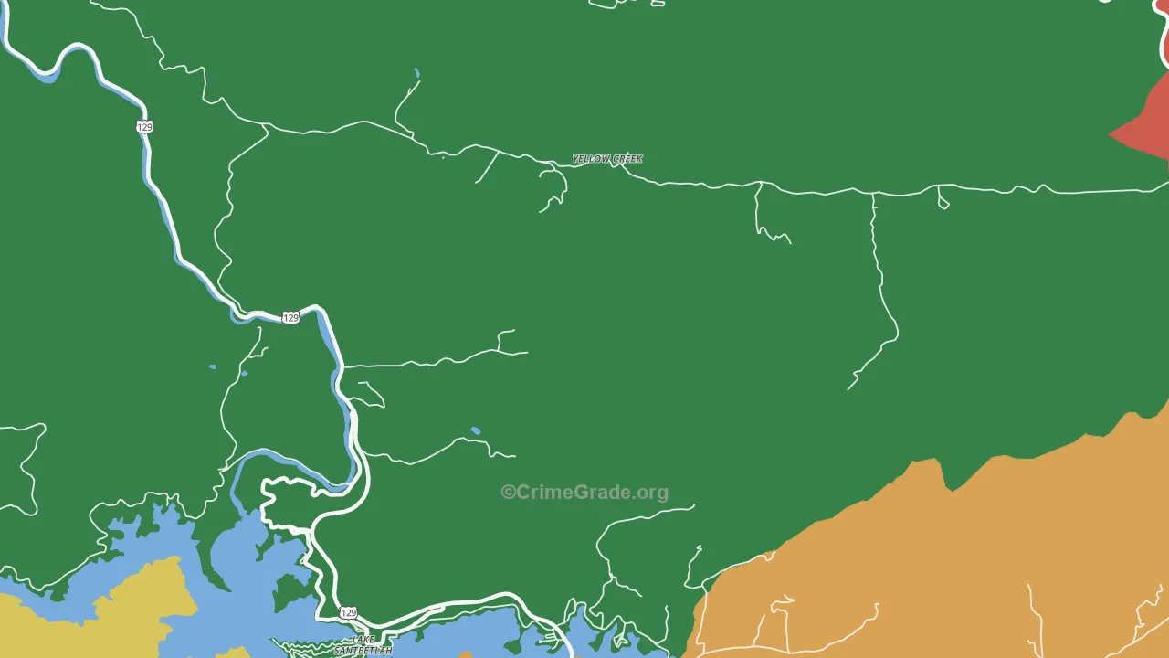 Yellow Creek, NC Map of Theft Rates