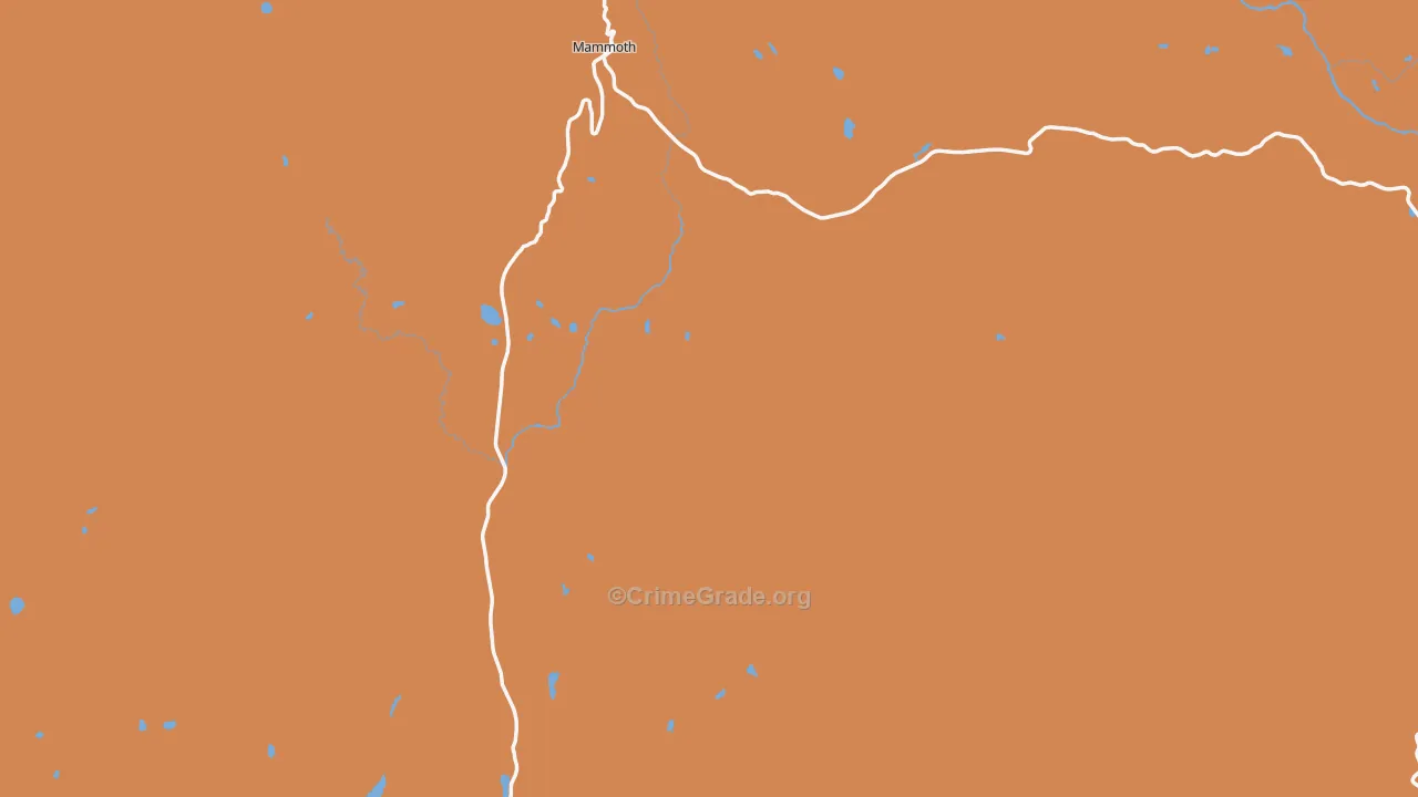 Yellowstone National Park, WY Map of Theft Rates
