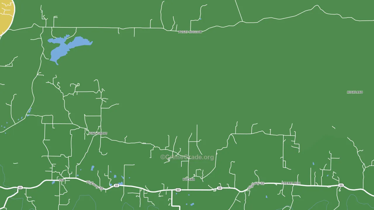 Yocana, AR Map of Theft Rates