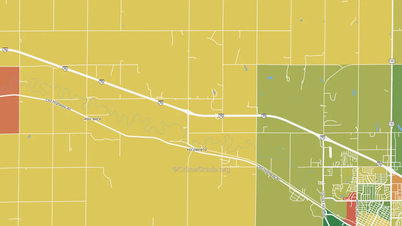 Yocemento, KS Map of Theft Rates