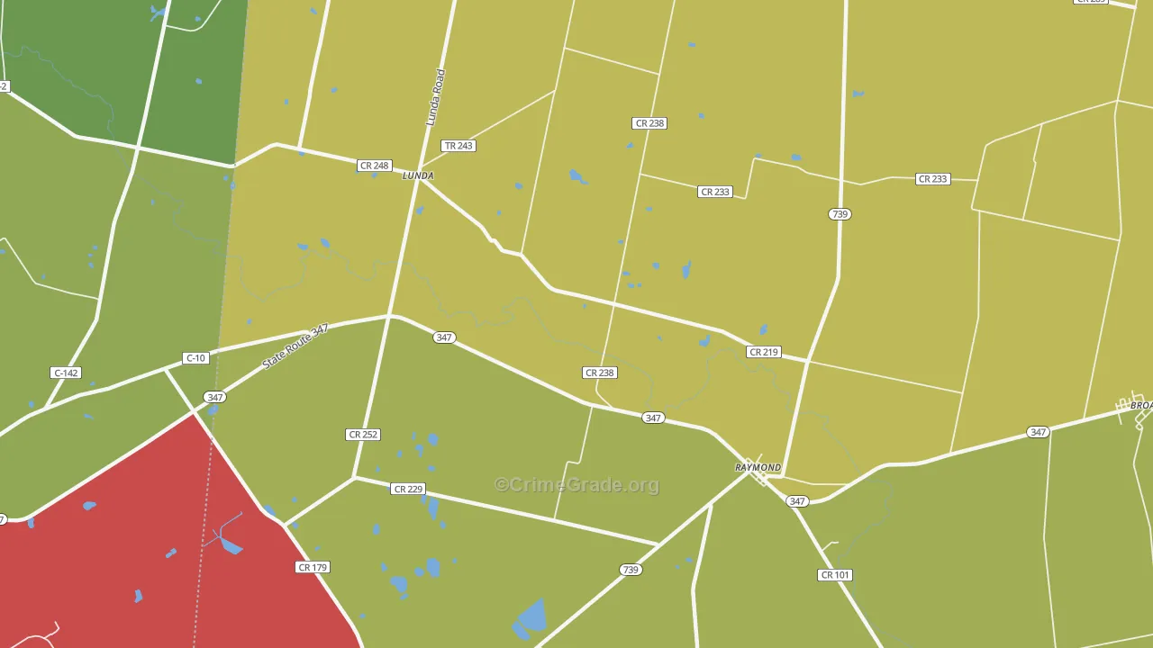 York Center, OH Map of Theft Rates