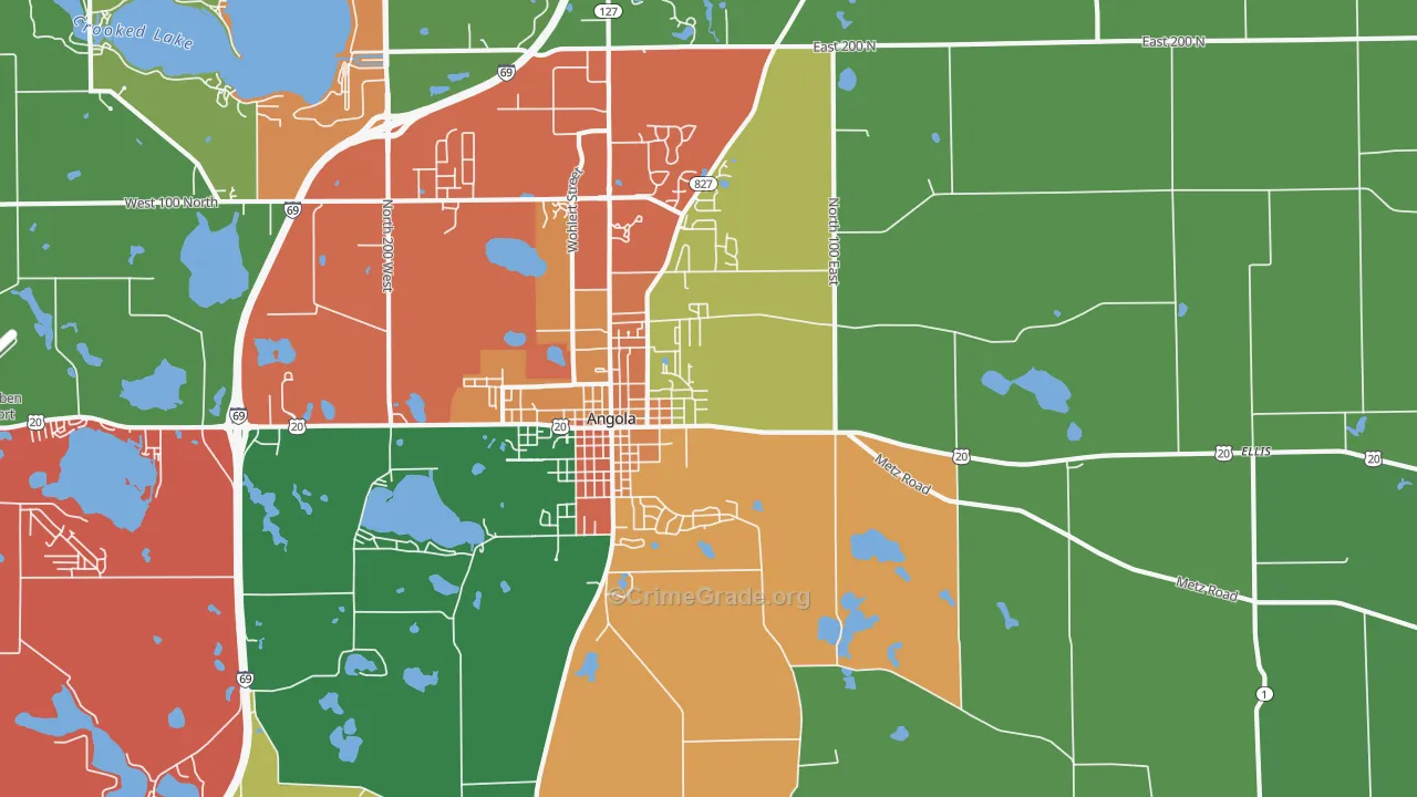 York, IN Map of Theft Rates
