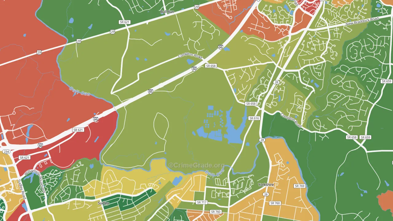 Yorkshire Park, VA Map of Theft Rates