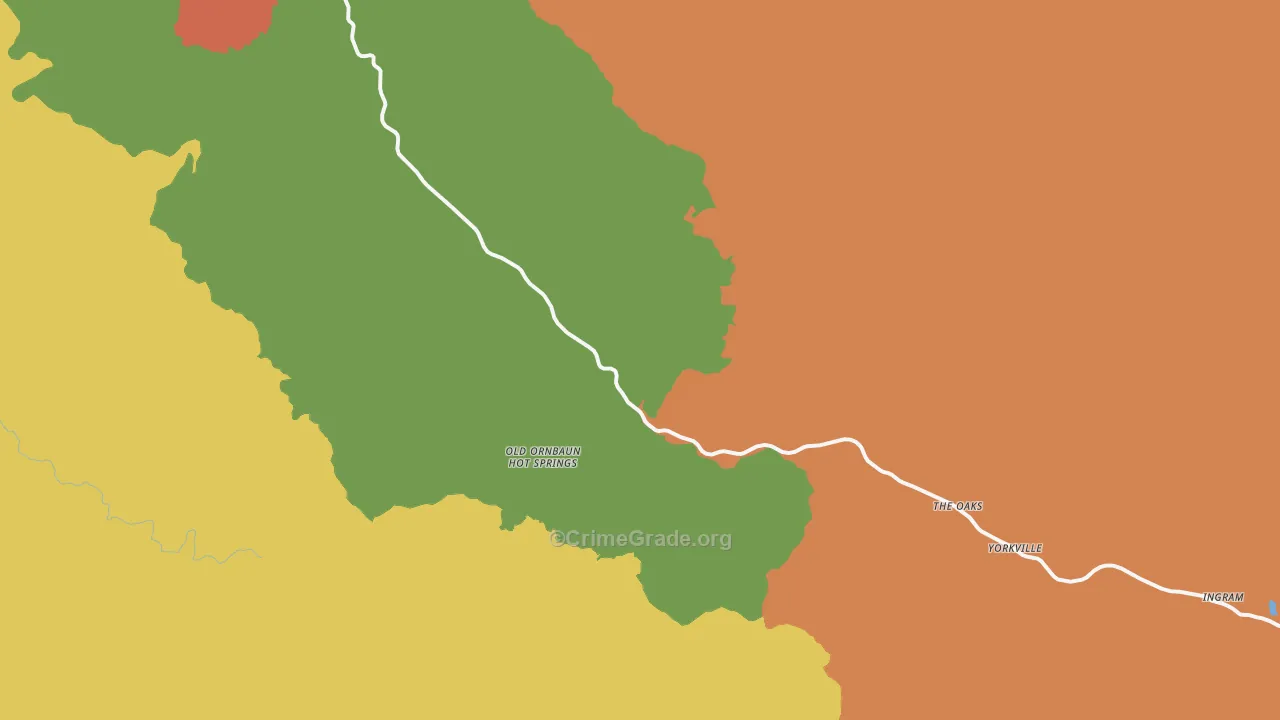 Yorkville, CA Map of Theft Rates