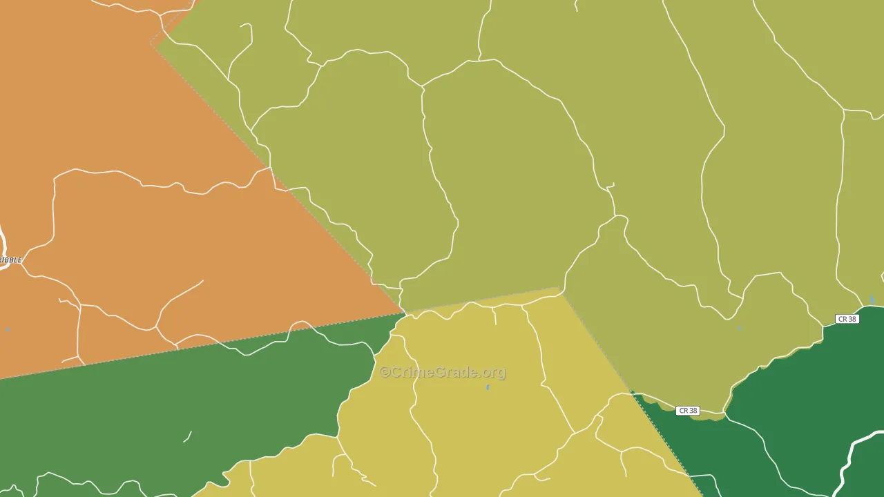 Young, WV Map of Theft Rates