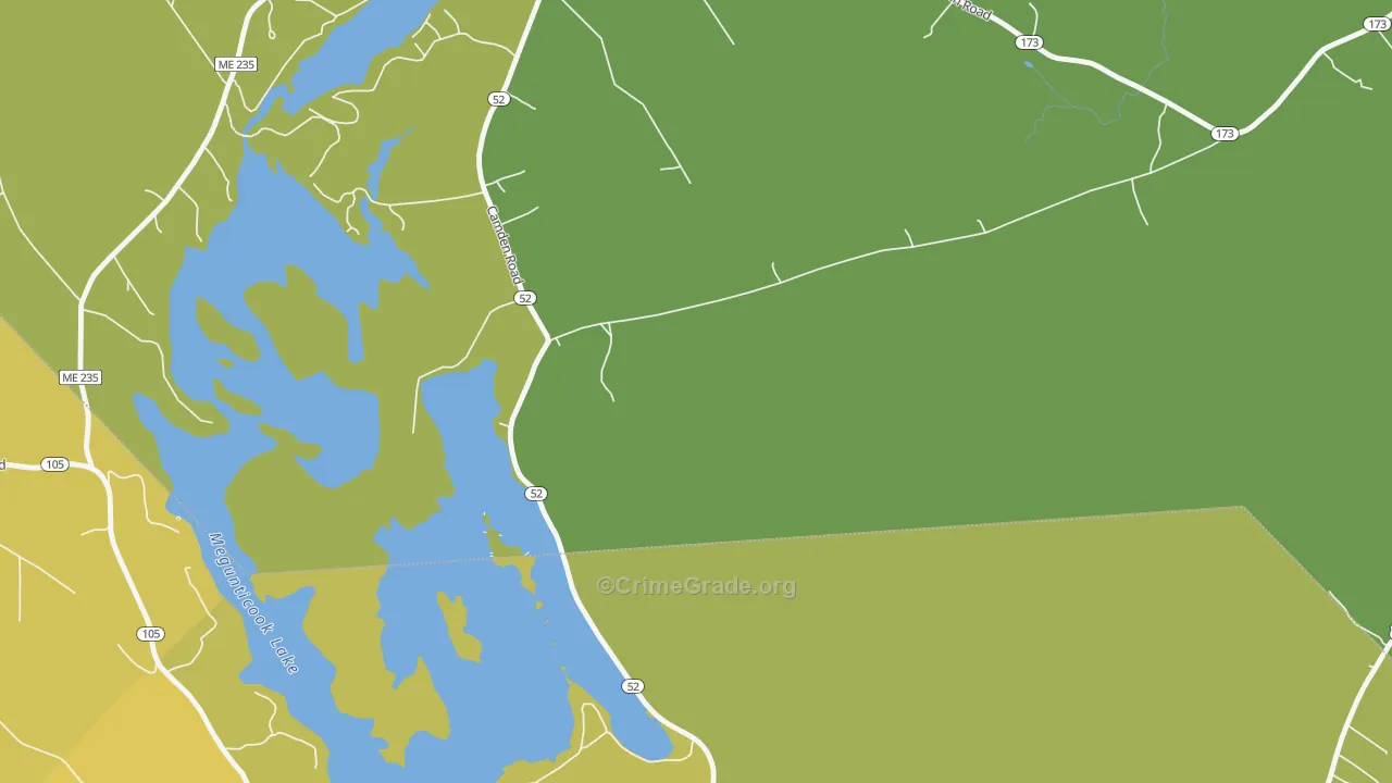 Youngtown, ME Map of Theft Rates