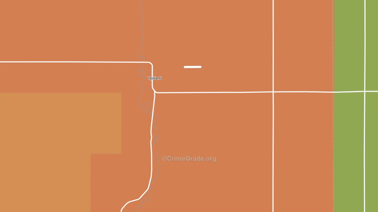 Ypsilanti, ND Map of Theft Rates