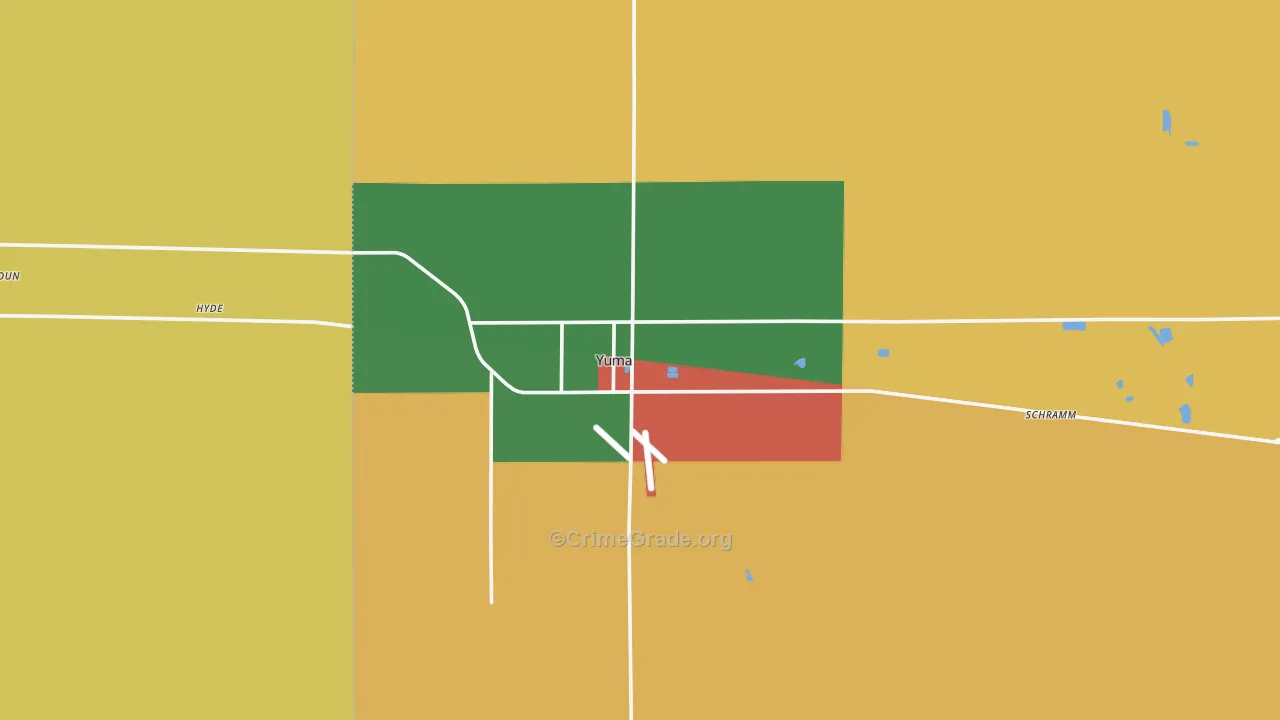 Yuma, CO Map of Theft Rates