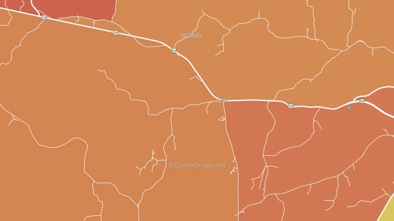 Zimco, AL Map of Theft Rates