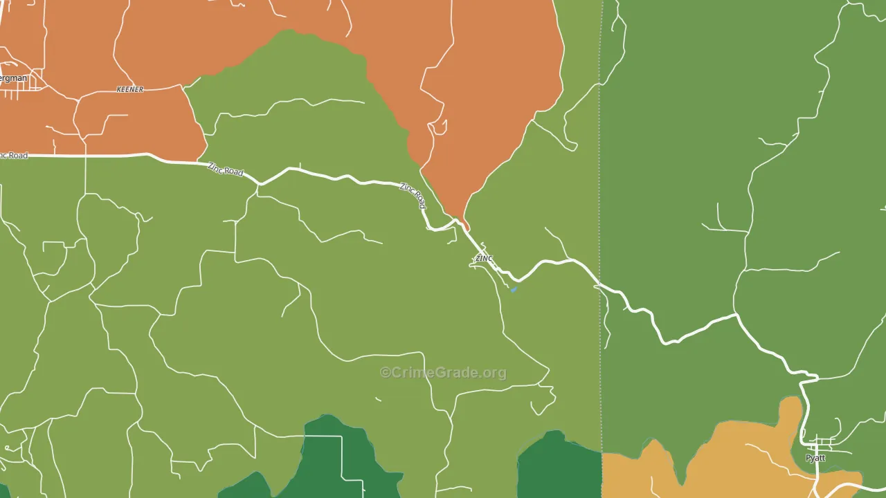 Zinc, AR Map of Theft Rates