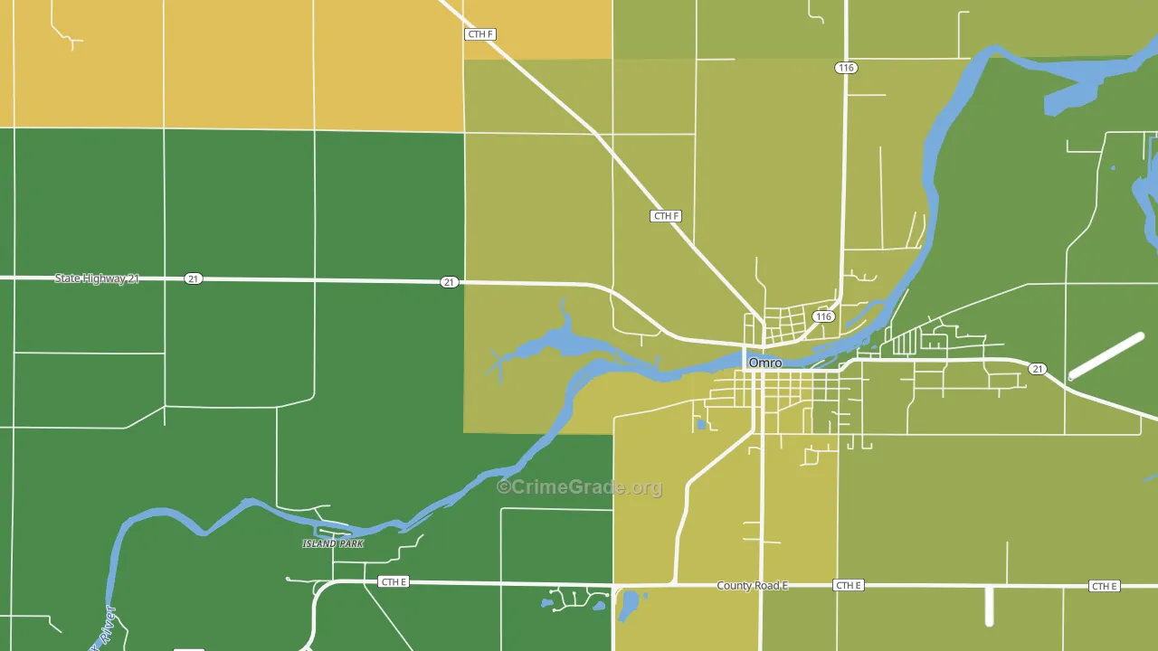 Zion, WI Map of Theft Rates