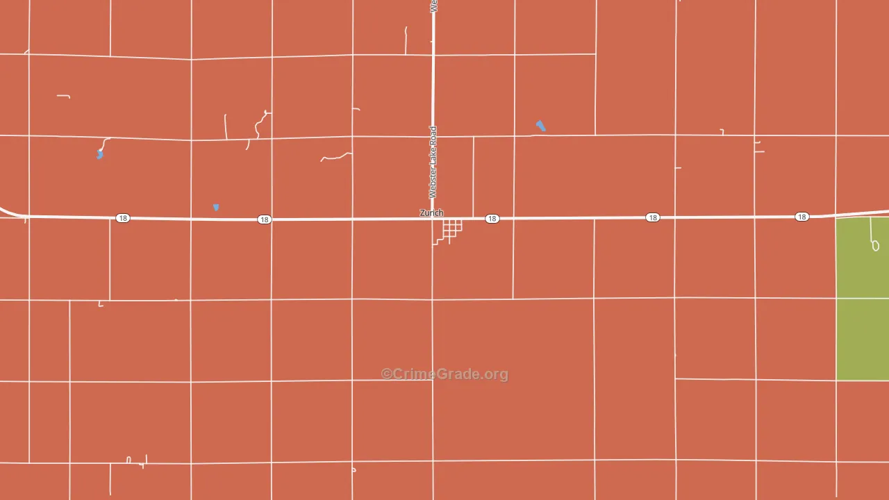 Zurich, KS Map of Theft Rates