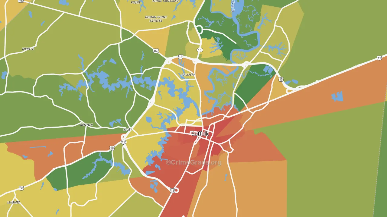The Safest and Most Dangerous Places in 23434, VA: Crime Maps and ...