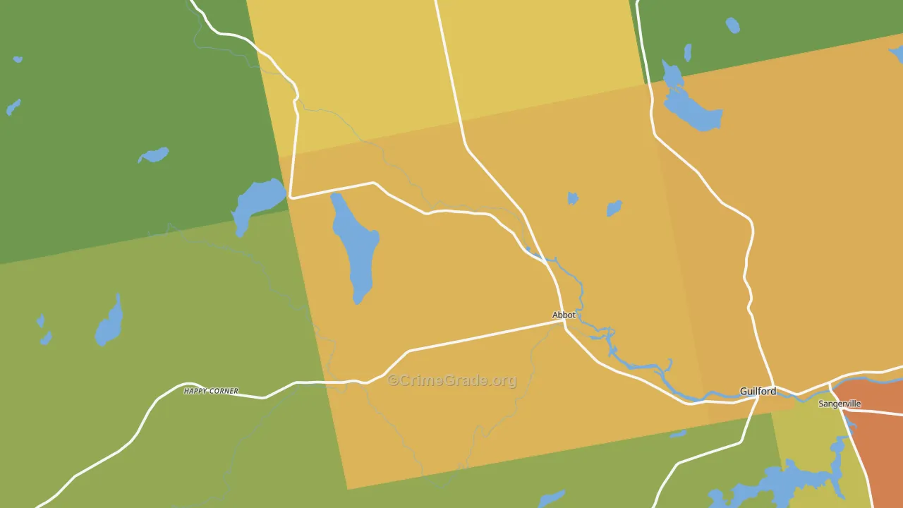 Abbot, ME Map of Vandalism Rates