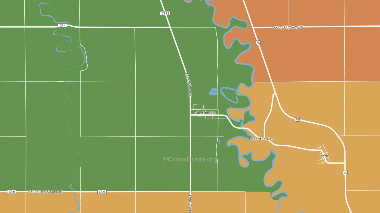 Abercrombie, ND Map of Vandalism Rates
