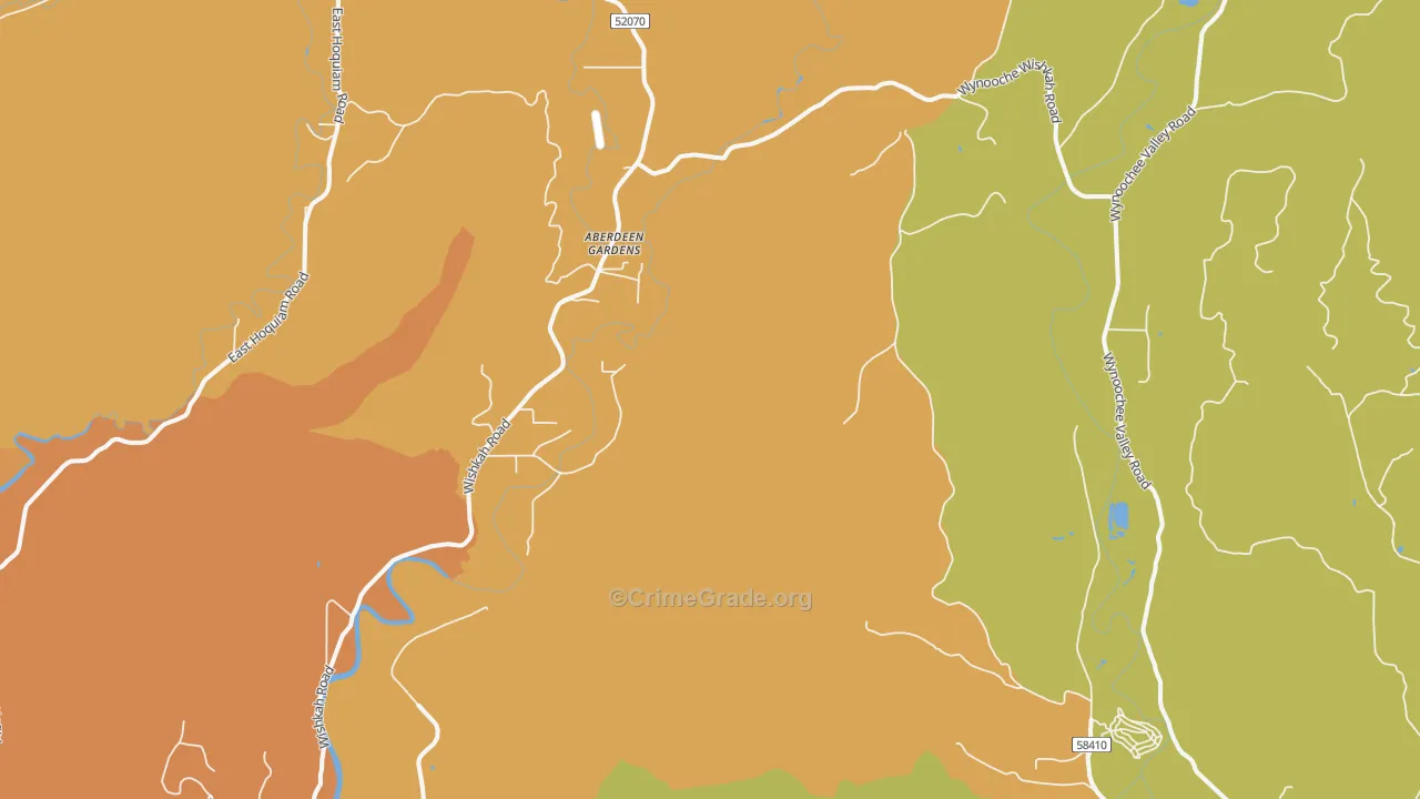 Aberdeen Gardens, WA Map of Vandalism Rates