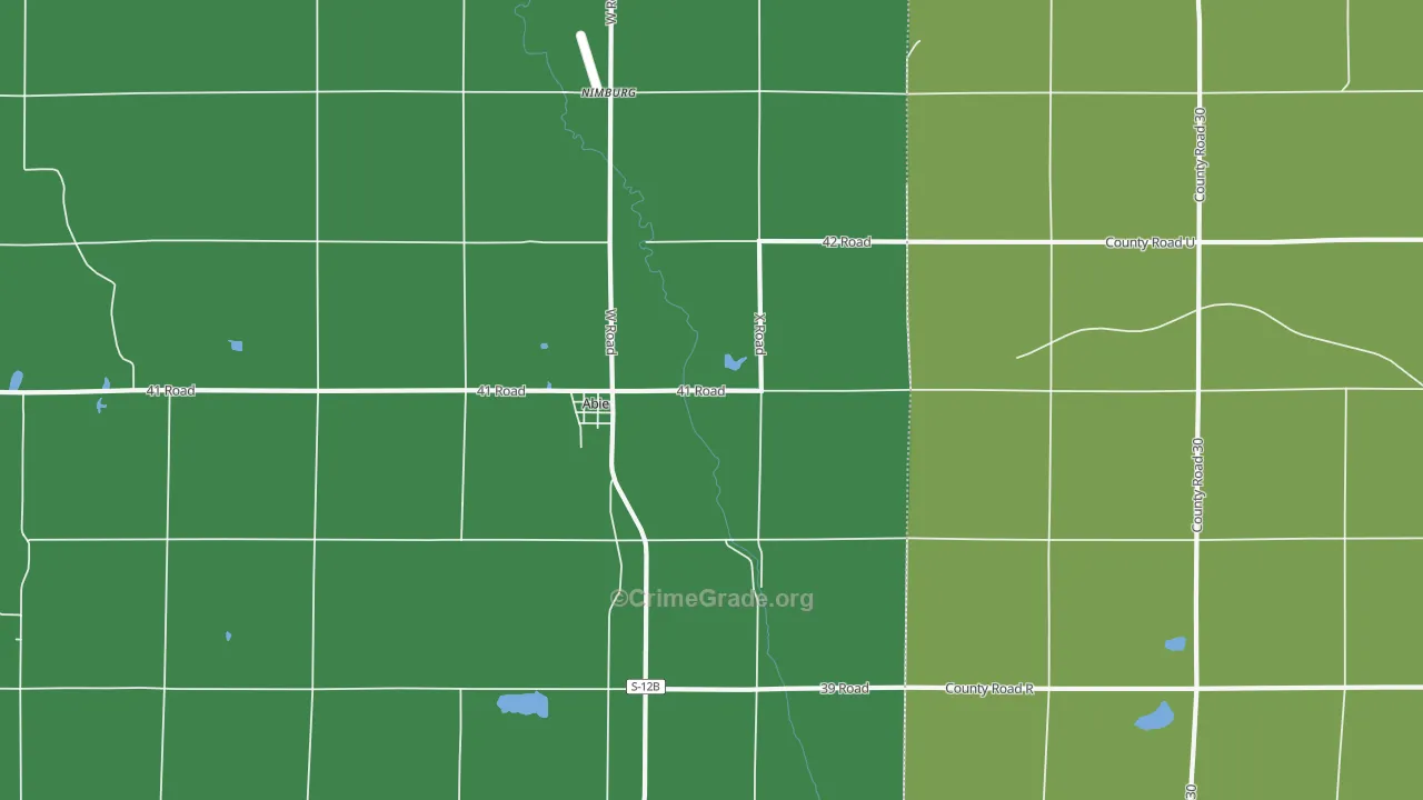 Abie, NE Map of Vandalism Rates