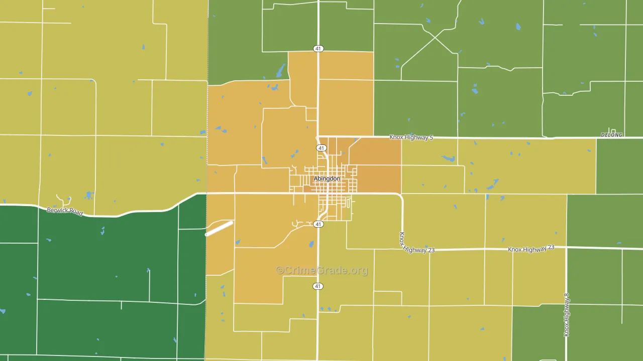 Abingdon, IL Map of Vandalism Rates