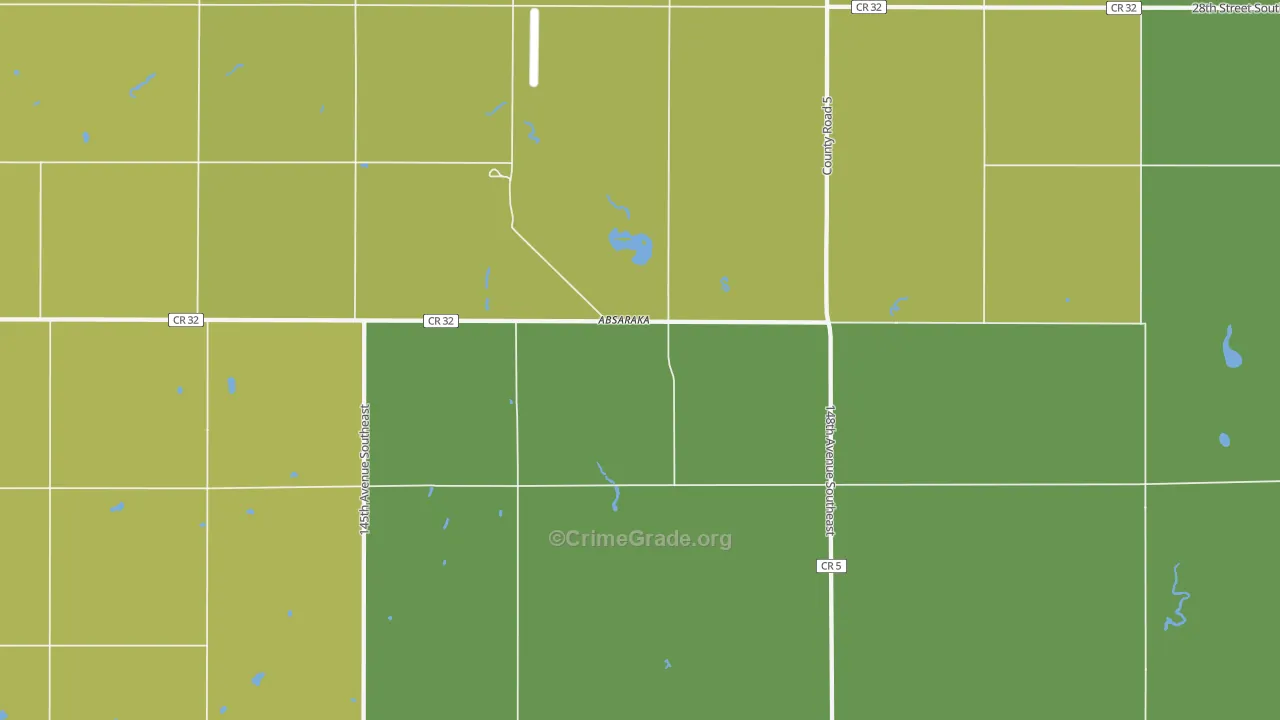 Absaraka, ND Map of Vandalism Rates