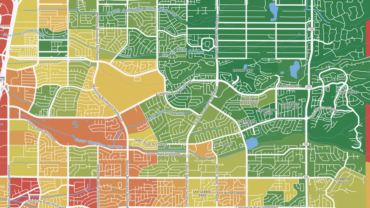 Academy Hills Park, Albuquerque, NM Map of Vandalism Rates
