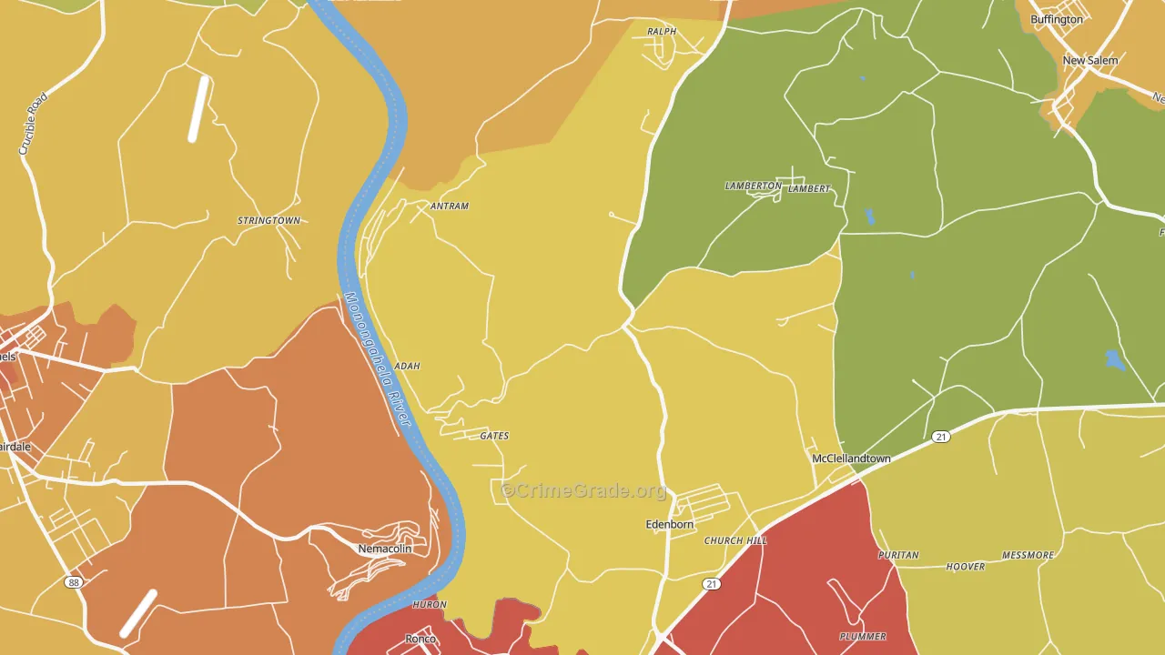Adah, PA Map of Vandalism Rates