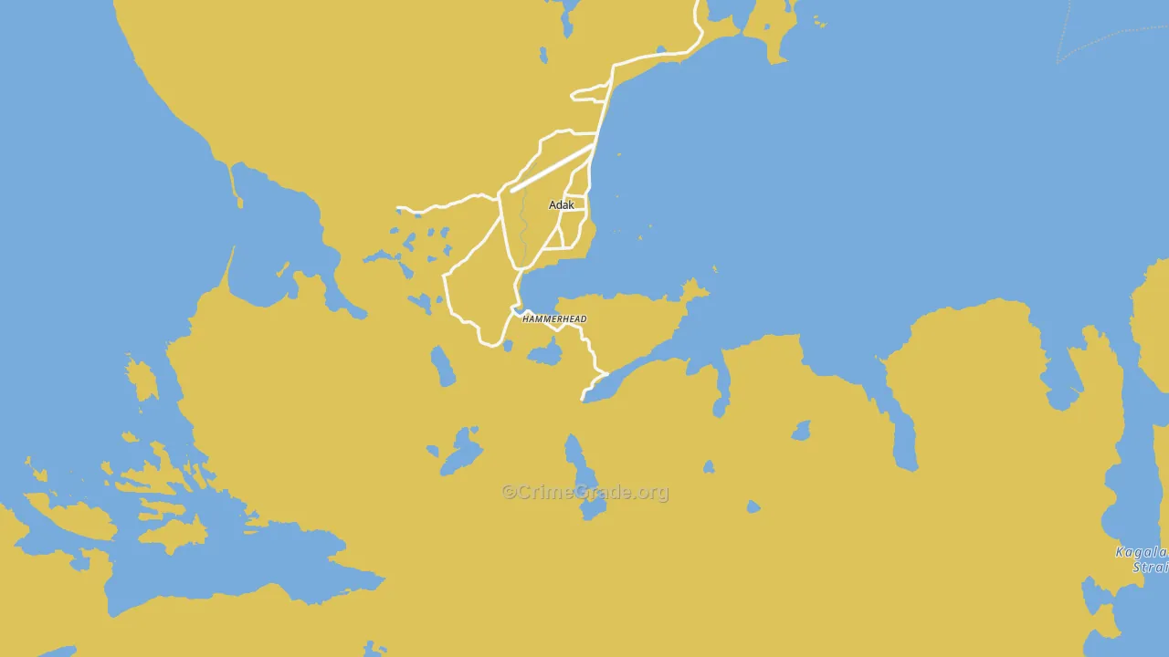 Adak, AK Map of Vandalism Rates