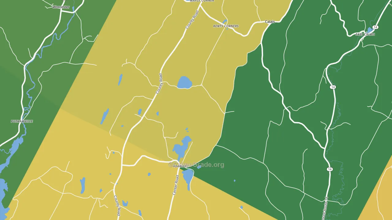 Adamant, VT Map of Vandalism Rates