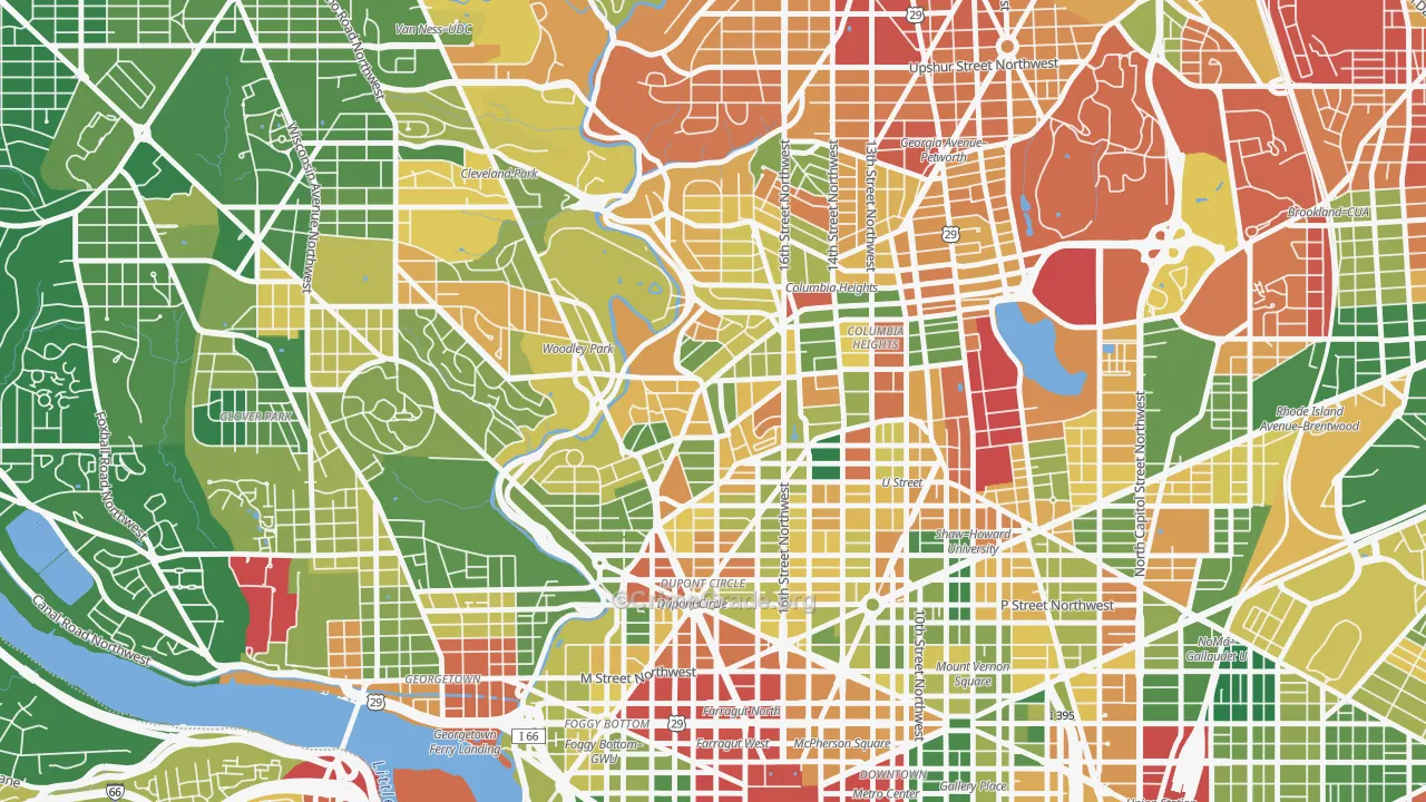Adams Morgan, Washington, DC Map of Vandalism Rates