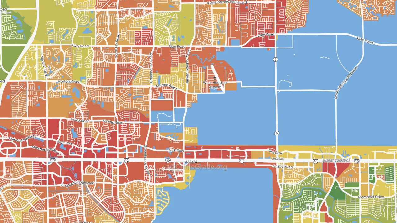 Addicks-Park ten, Houston, TX Map of Vandalism Rates