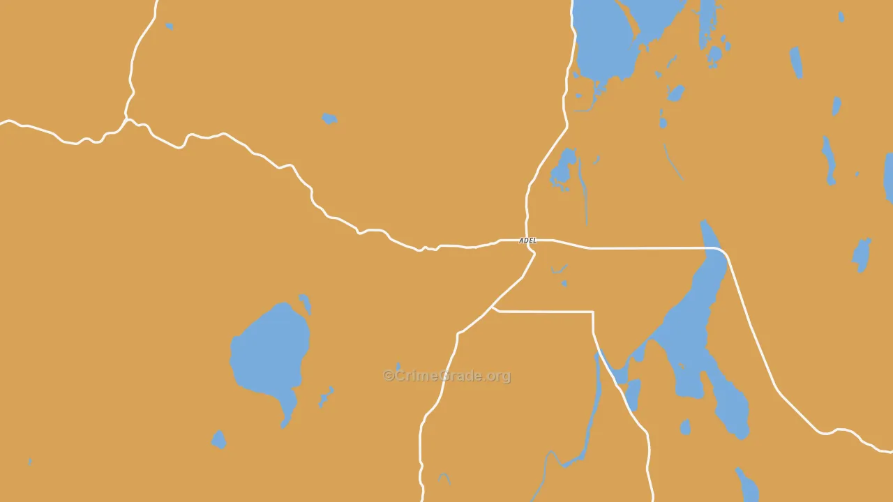 Adel, OR Map of Vandalism Rates