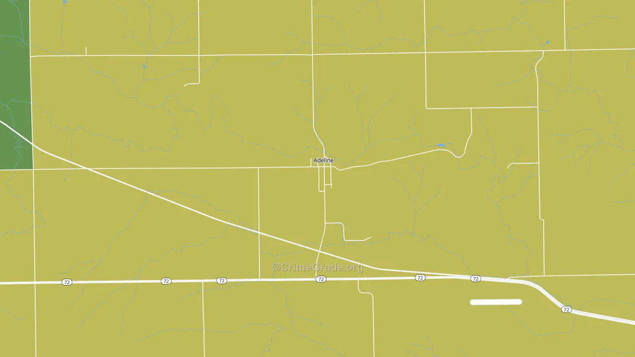 Adeline, IL Map of Vandalism Rates