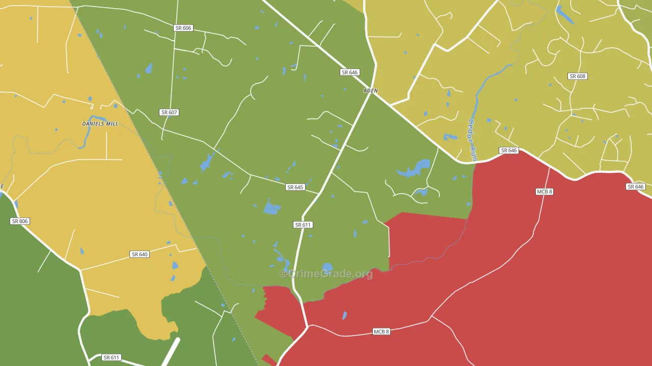 Aden, VA Map of Vandalism Rates
