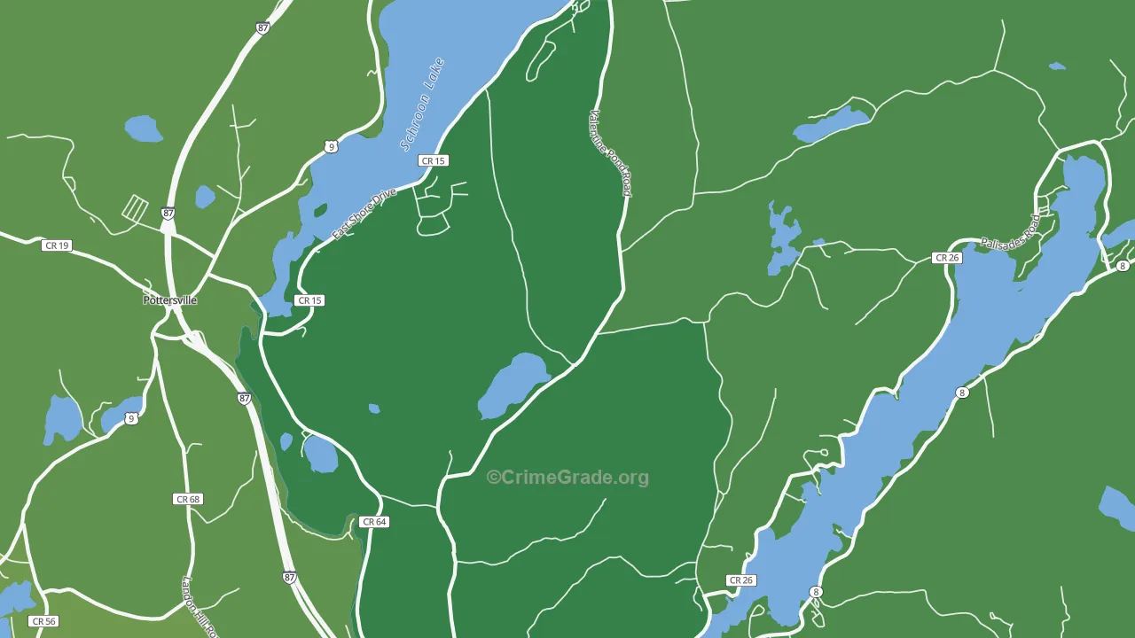 Adirondack, NY Map of Vandalism Rates