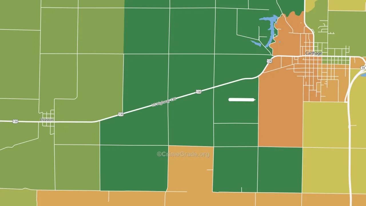 Adrian, IL Map of Vandalism Rates